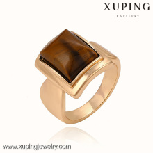 13394 Xuping Modeschmuck China Großhandel 18K Gold Ring Designs Luxus Glas Ringe Charme Schmuck für Frauen